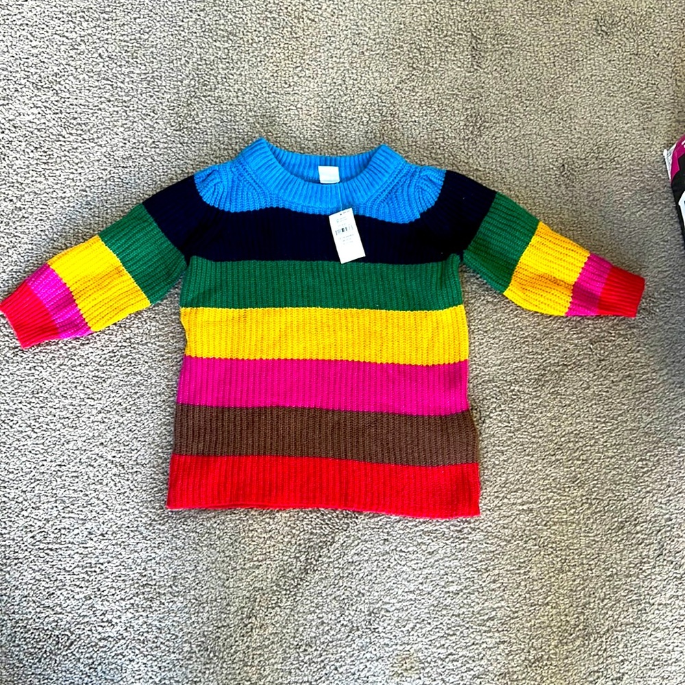 Rainbow 🌈 baby Gap sweater NWT 12-18 months